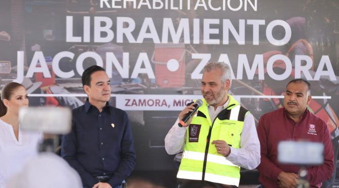 Arranca Bedolla rehabilitación del libramiento Jacona-Zamora