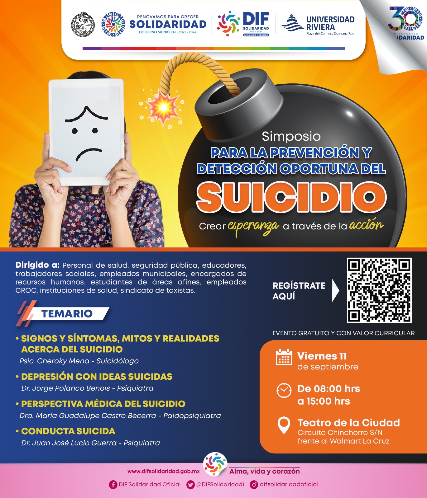 DIF Municipal se suma a la estrategia de prevención del suicidio – H. Ayuntamiento de Solidaridad