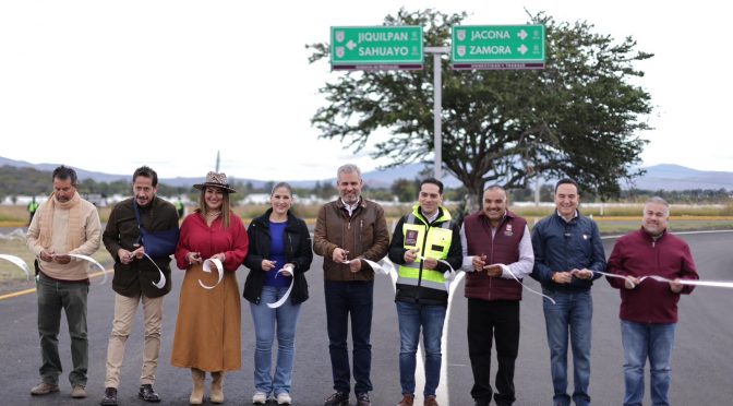 Inaugura Bedolla rehabilitación del Libramiento Zamora-Jacona; obra multianual