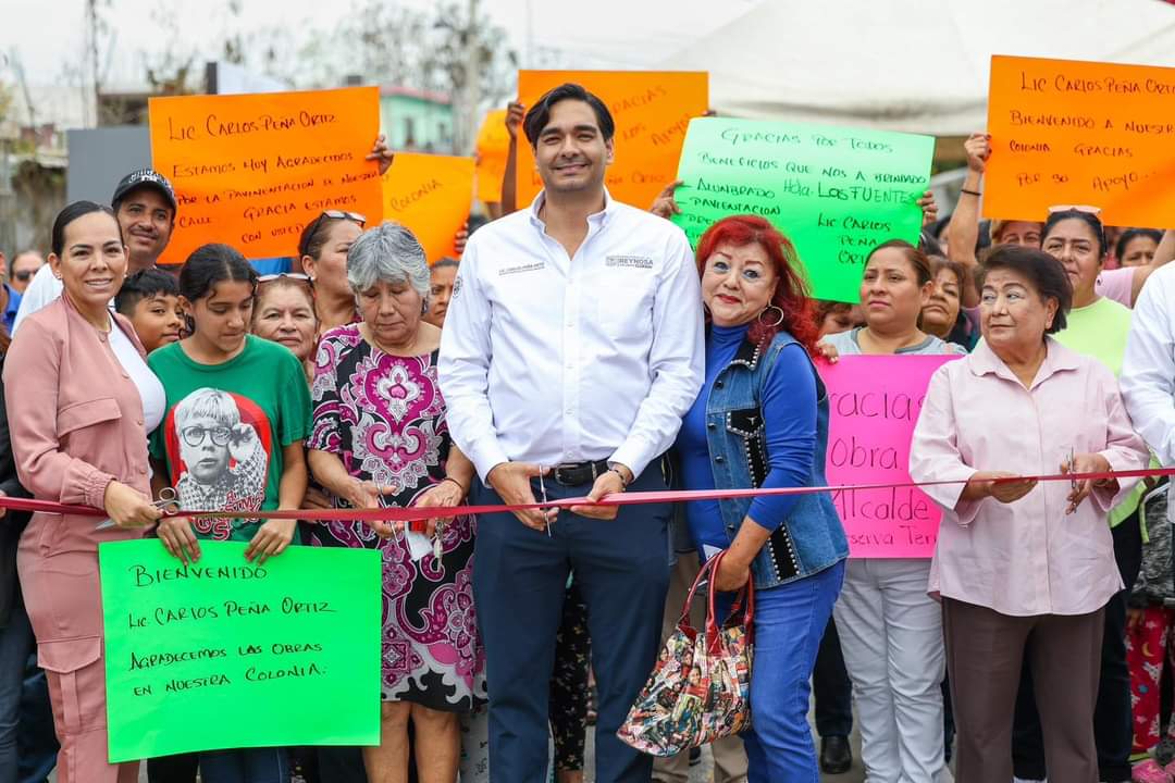 Inauguraron vecinos y Alcalde Carlos Peña Ortiz pavimentación por más de 7 MDP – Administración Municipal Reynosa 2021-2024
