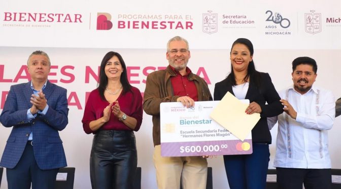 Federación y estado invierten 7 mil mdp para obra educativa en Michoacán