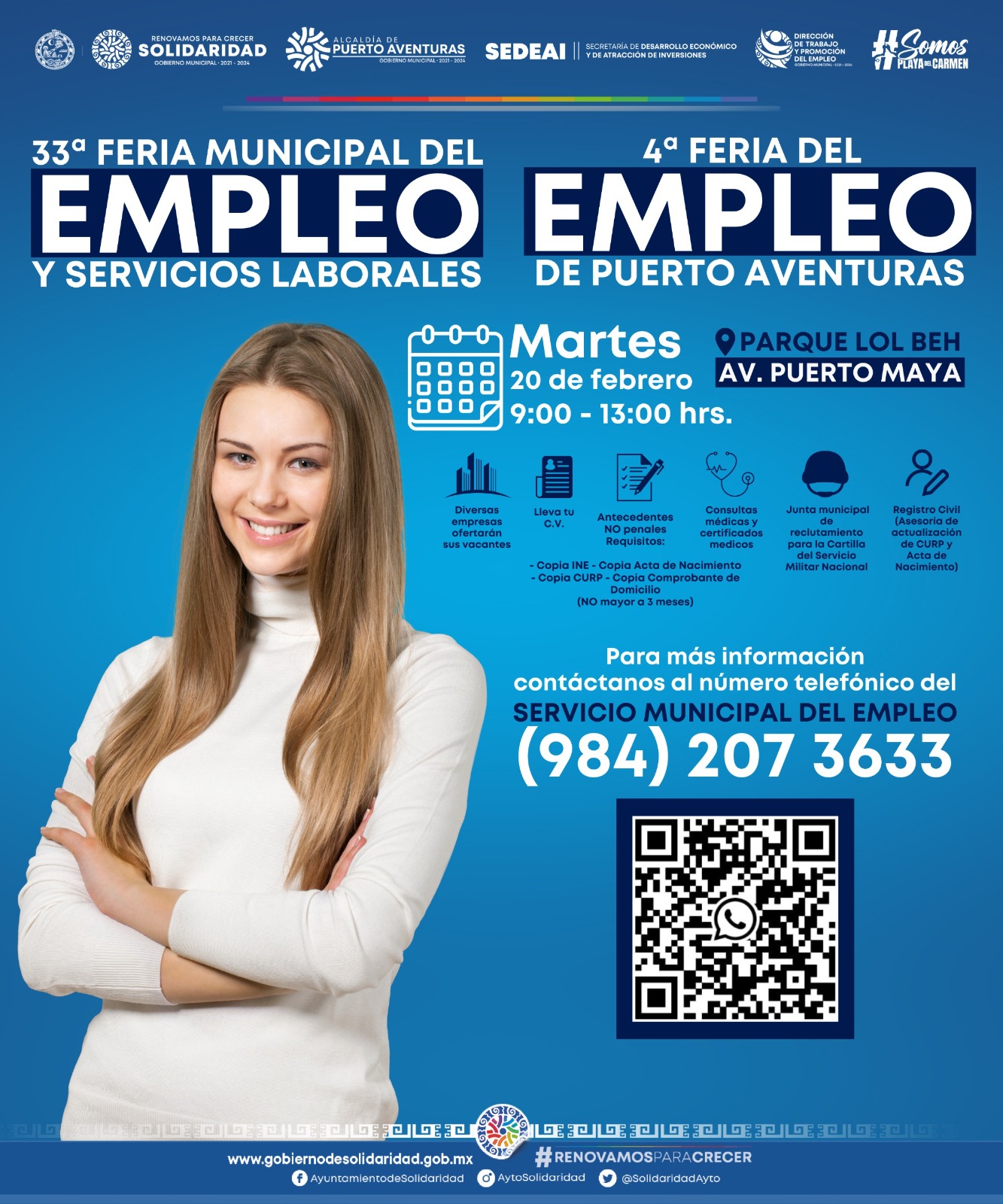 Feria del empleo será en Puerto Maya – H. Ayuntamiento de Solidaridad