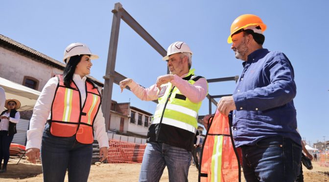 Nuevo mercado de Pátzcuaro, con avance del 33% de construcción